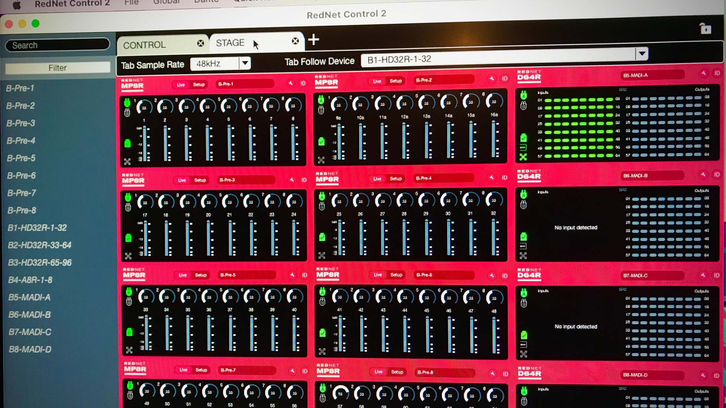 Focusrite RedNet Control 2 software, deployed by American Mobile for 2022 Farm Aid